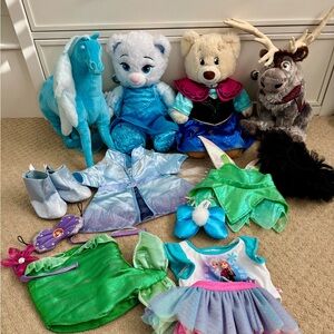 Build a Bear Disney Frozen & Princess Plush and Costume Sets - 19 pieces